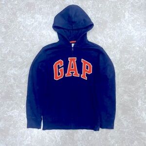 GAP Navy Hoodie with Bold Orange Logo